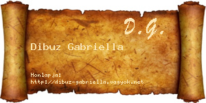 Dibuz Gabriella névjegykártya